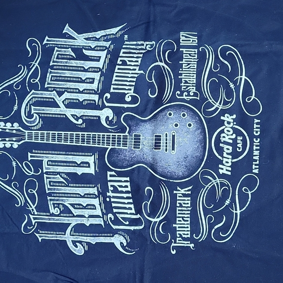 NWT Hard Rock Guitar Company Atlantic City NEW SMALL Tee - Picture 2 of 4